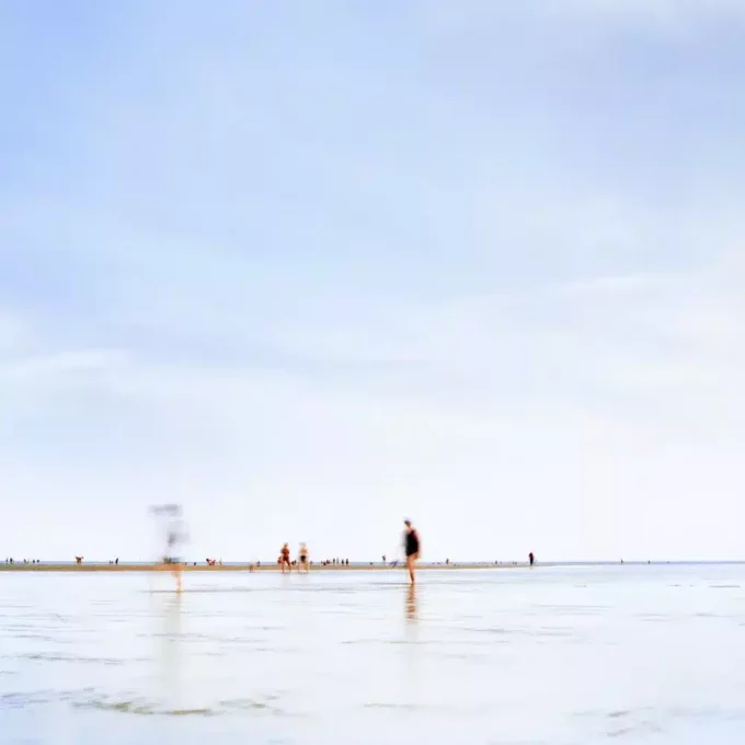 Galerie Wallpepper Photographie d art - ©marc josse - Castines - banc de sable - photo art plage