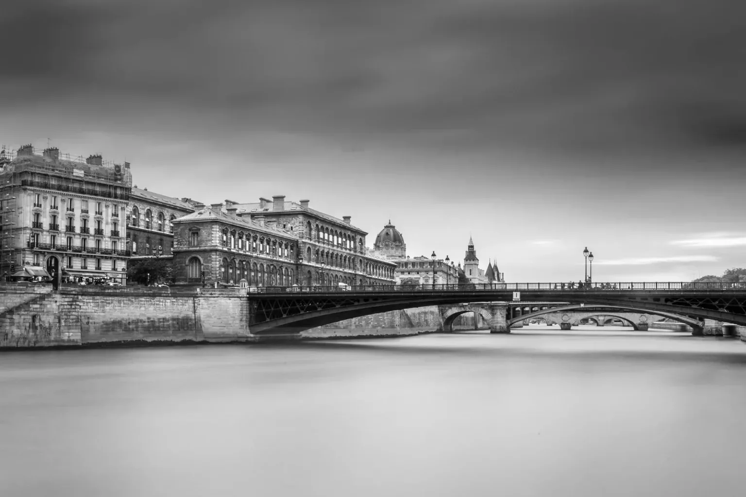 La Seine - Romain Lacelot - Edition ouverte signée - Format 13x18cm (cadre 20x30cm)